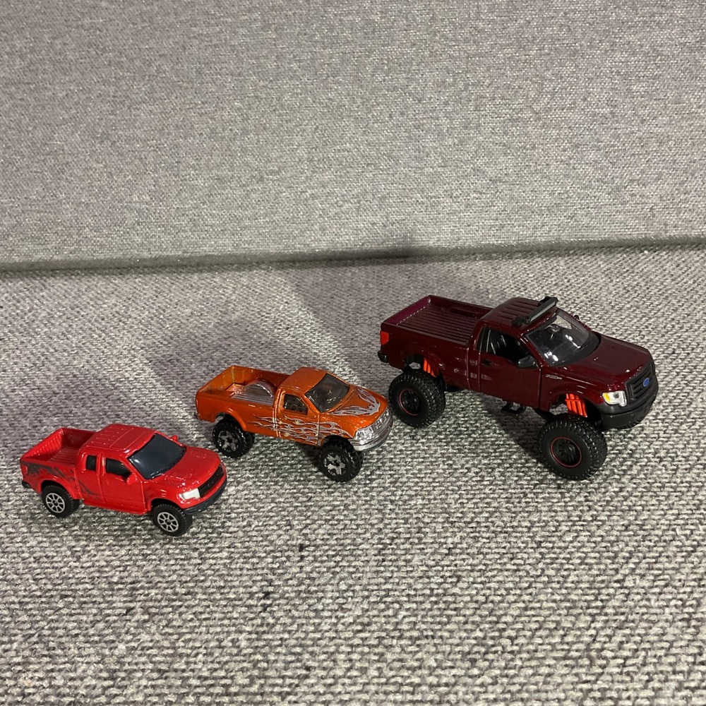 Maisto Ford F-150 Diecast Truck Lot 1:50 1:64 Lifted Custom Burgundy Orange Red